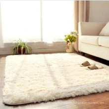 home decor white faux fur silk carpet for the living room